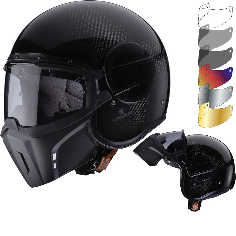 Caberg Ghost Carbon Open Face Motorcycle Helmet & Visor