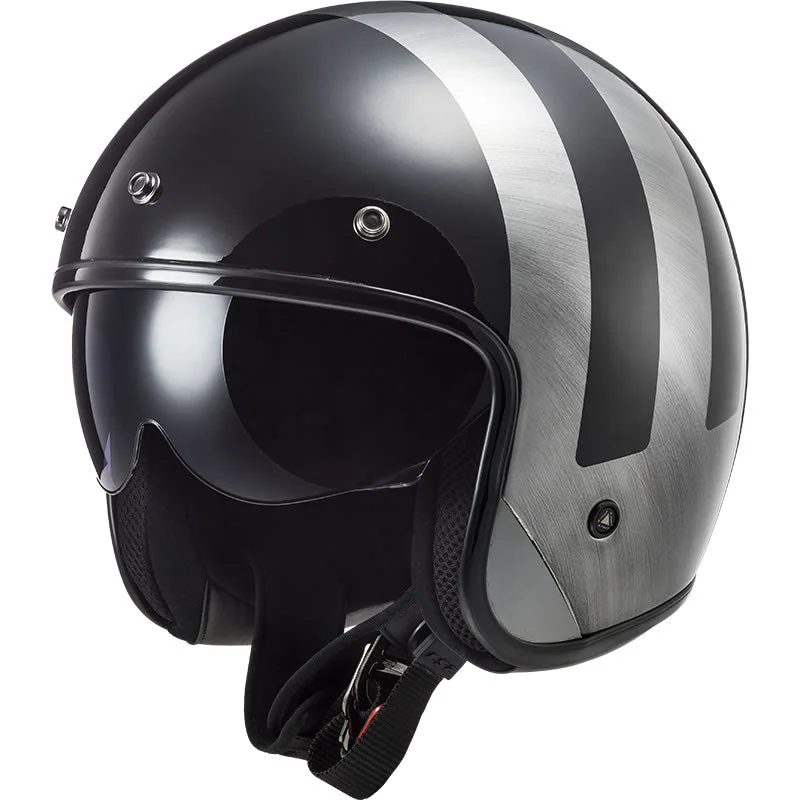 LS2 OF601 Bob Lines Open Face Motorcycle Helmet