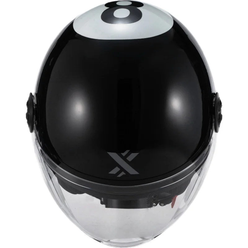 Shox Interceptor 8 Ball Open Face Motorcycle Helmet