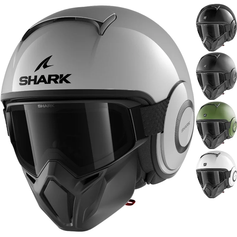 Shark Street-Drak Blank Open Face Motorcycle Helmet