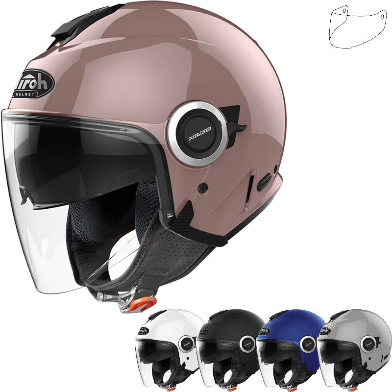 Airoh Helios Color Open Face Motorcycle Helmet & Visor