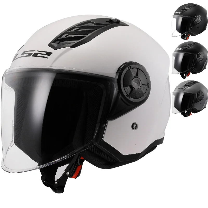 LS2 OF616 Airflow II Solid Open Face Motorcycle Helmet