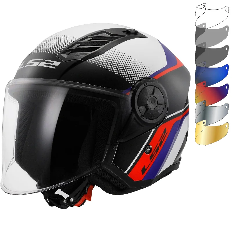 LS2 OF616 Airflow II Rush Open Face Motorcycle Helmet & Visor