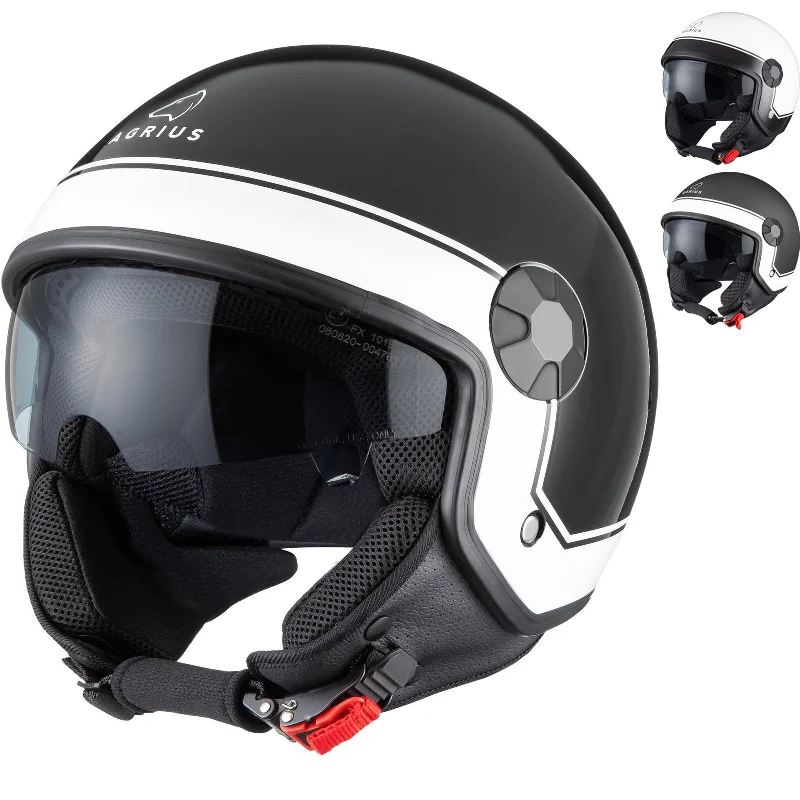 Agrius Score Solid Open Face Motorcycle Helmet