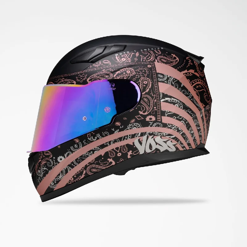 Voss 988 Moto-1 Metallic Pink America Helmet