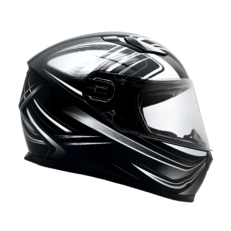 Adult Matte Gray Full Face Helmet w/ Retractable Sun Visor