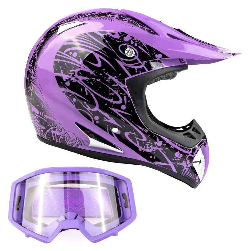 Adult Purple Helmet & Purple Goggle Combo