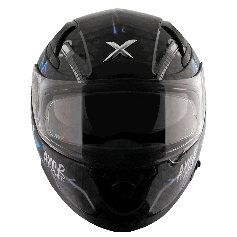 Axor Apex Ride Fast Gloss Black Blue Helmet