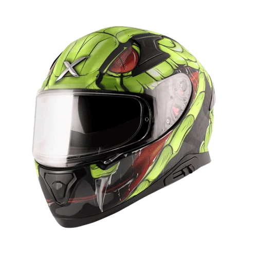 Axor Apex Venomous Gloss Black Neon Green Helmet