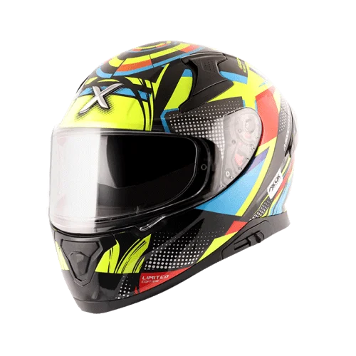 Axor Apex Vivid Gloss Black Neon Yellow Helmet