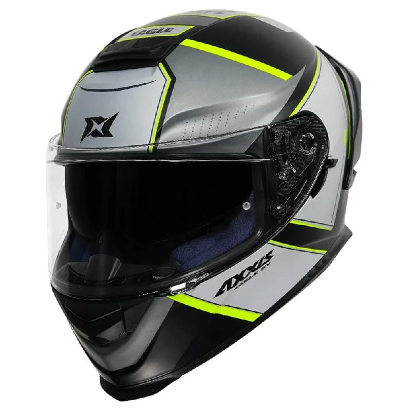 AXXIS EAGLE BALANCE MATT GREY NEON YELLOW HELMET