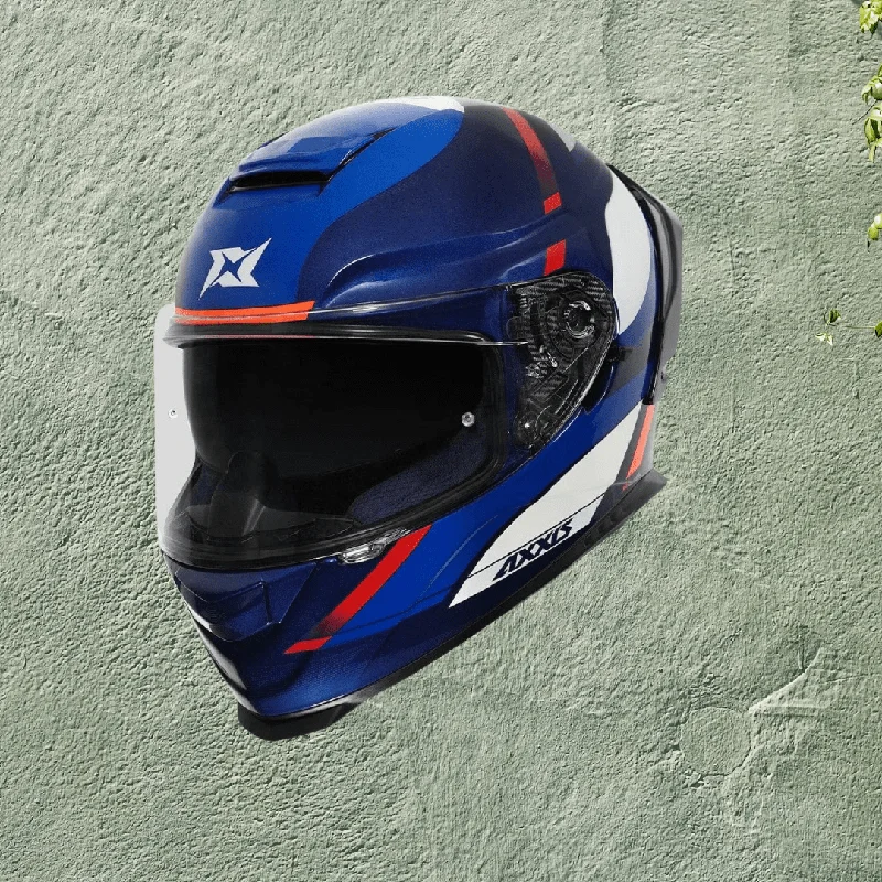 AXXIS EAGLE QUIRLY GLOSS BLUE WHITE HELMET