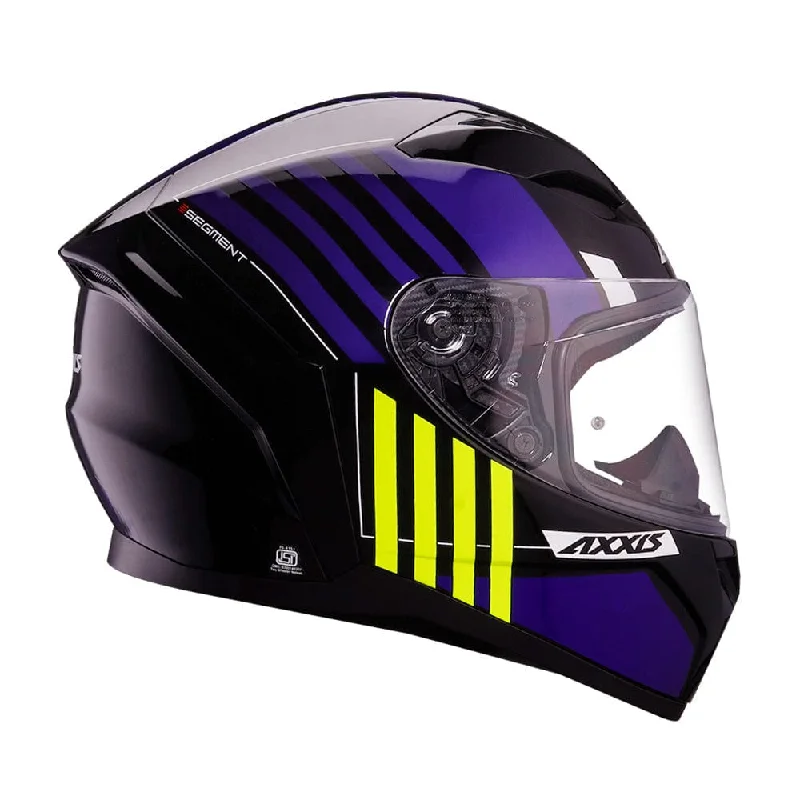 Axxis Segment Giga Gloss Black Blue Neon Helmet