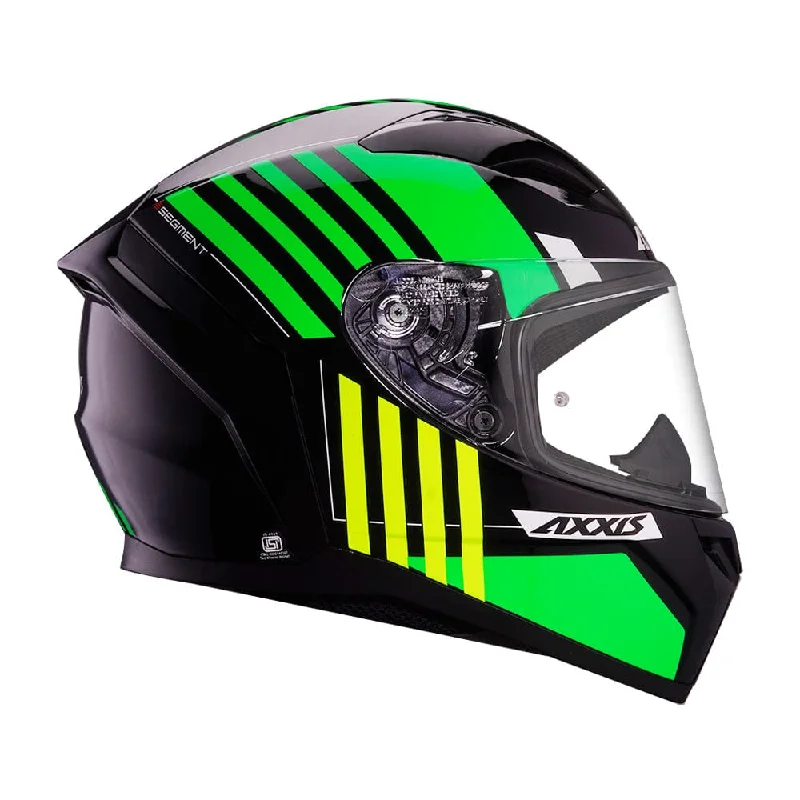 Axxis Segment Giga Gloss Black Green Helmet