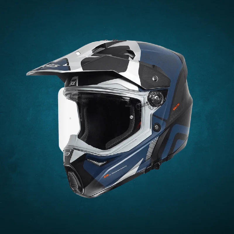 AXXIS WOLF DUAL SPORT HYDRA MATT GREY HELMET