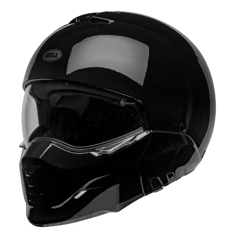 Bell Broozer ‘Full Face. Open Face. In Your Face’ 2 in 1 Motorcycle Gloss Black Helmet