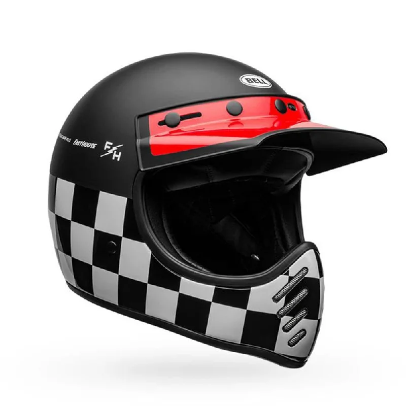 BELL Moto 3 - Fasthouse Checkers Black/White/Red