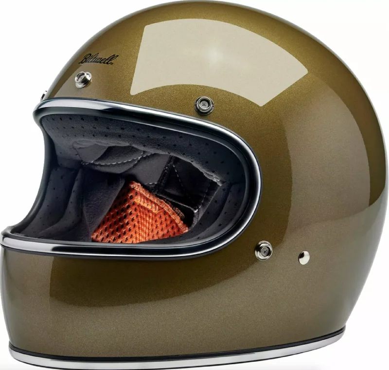 Biltwell Gringo 06 Gold Full Face Helmet + Freebie Bundle