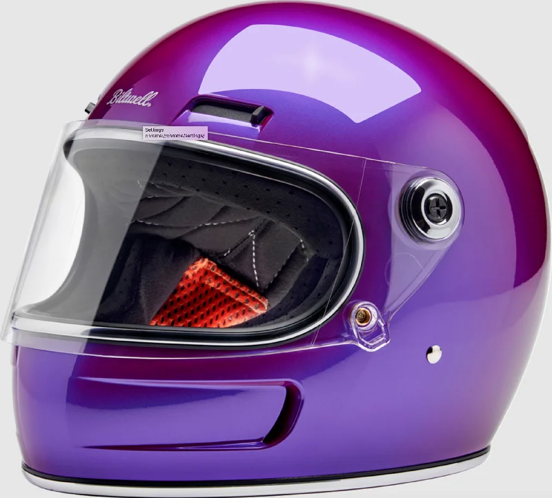 Biltwell Gringo SV 06 Grape Full Face Helmet + Freebie Bundle