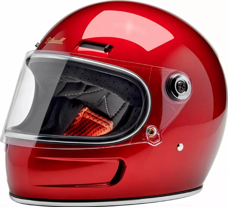 Biltwell Gringo SV 06 Red Full Face Helmet + Freebie Bundle