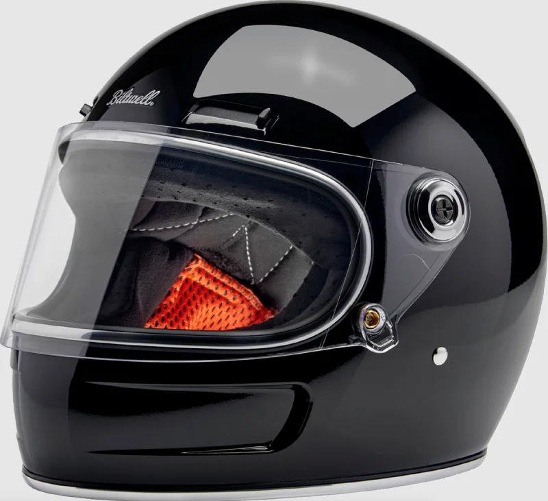 Biltwell Gringo SV 06 Gloss Black Full Face Helmet + Freebie Bundle