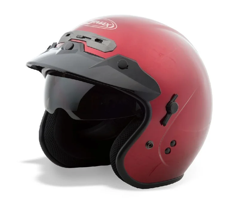 Close Out GMax GM32 Candy Red Open Face Helmet