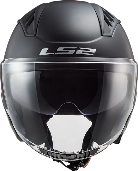 Copter Solid Open Face Motorcycle Helmet W/ SunShield Matte Black