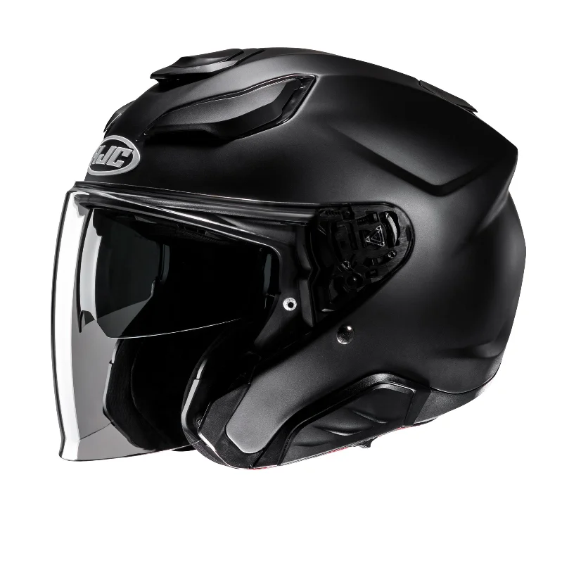 HJC F31 MATT BLACK Twin Visor Open Face Helmet