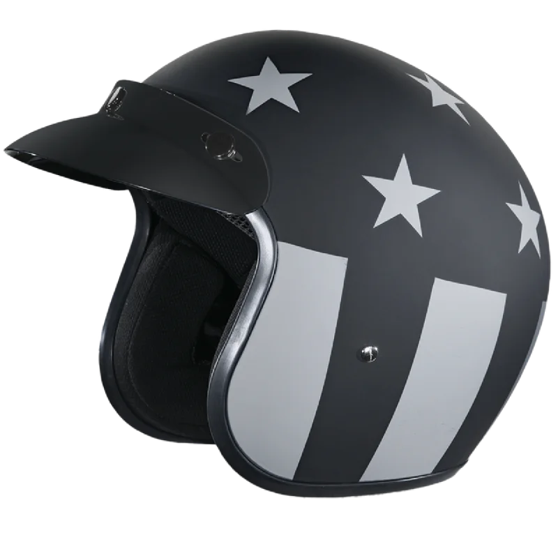 Daytona D.O.T Cruiser - w/Captain America Stealth Open Face Helmet