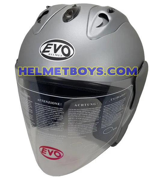 EVO RS 959 Motorcycle Open Face Helmet MATT GREY