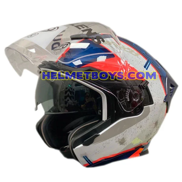 EVO RS9 Motorcycle Sunvisor Helmet FIGHTER JET BLUE