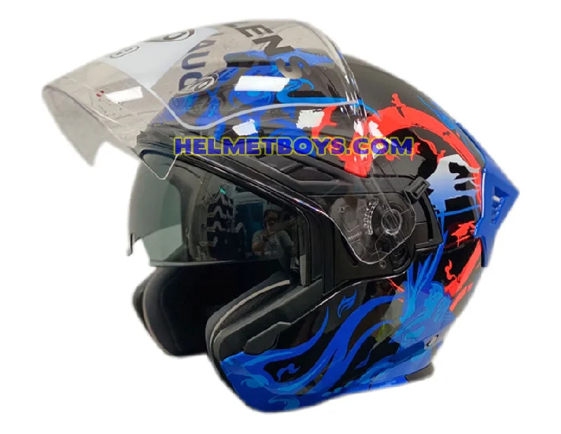 EVO RS9 Motorcycle Sunvisor Helmet SAMURAI BLUE