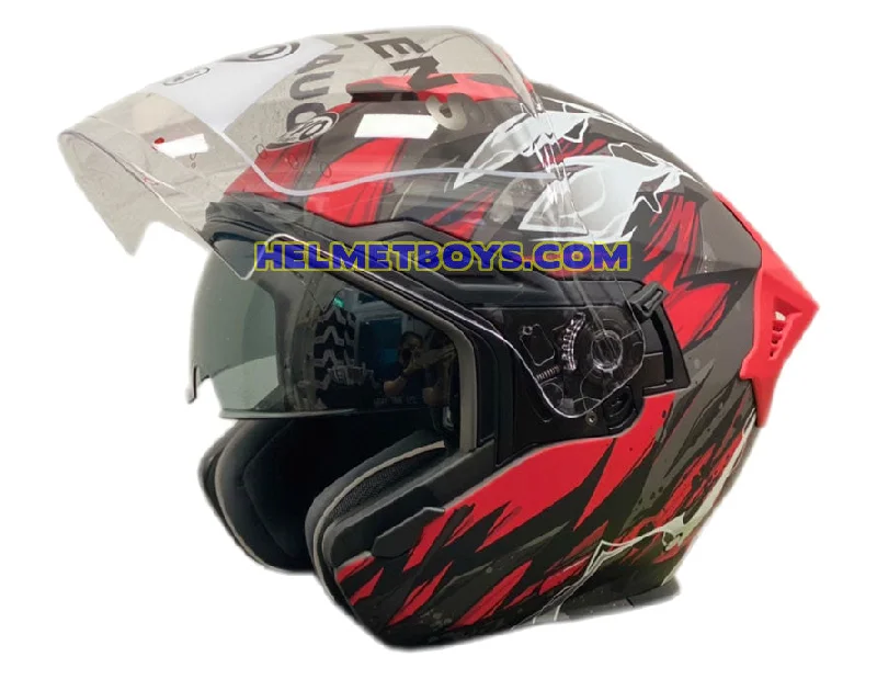 EVO RS9 Motorcycle Sunvisor Helmet TITAN RED