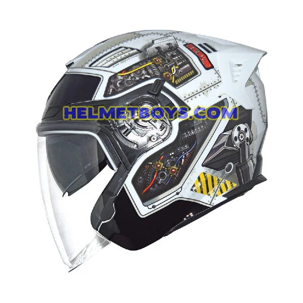 FG TEC TRAX Motorcycle Sunvisor Helmet Design