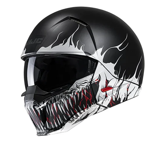 HJC I20 Scraw Black & White Full / Open Face Helmet