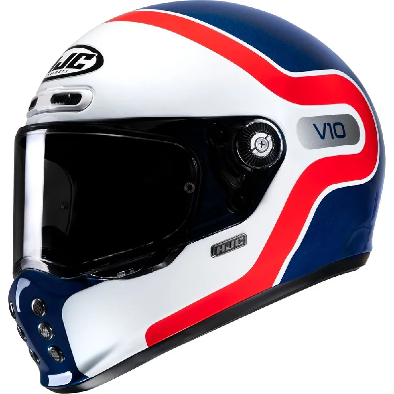 HJC V10 Grape Full Face Helmet MC21 White / Red / Blue