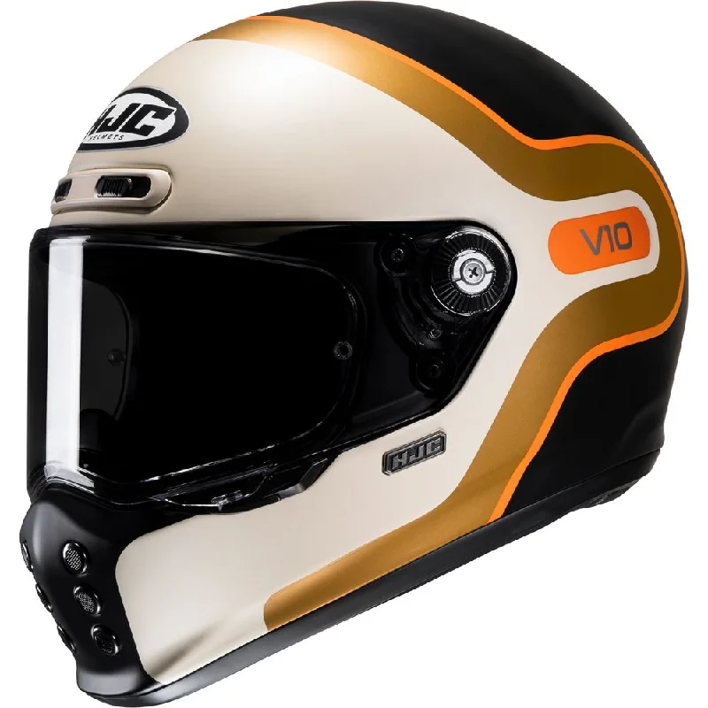 HJC V10 Grape Full Face Helmet MC7SF Gold / Orange