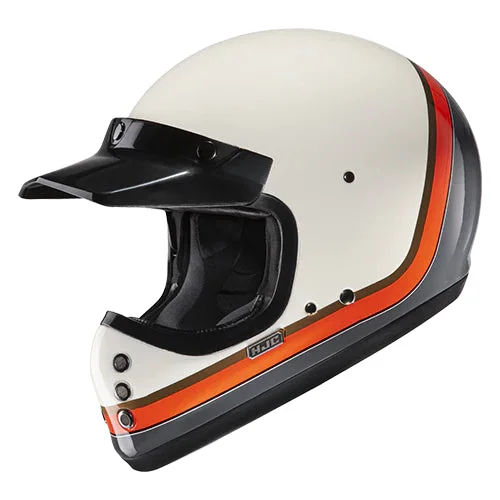 HJC V60 Scoby Full Face Helmet MC7 Brown / Orange / White