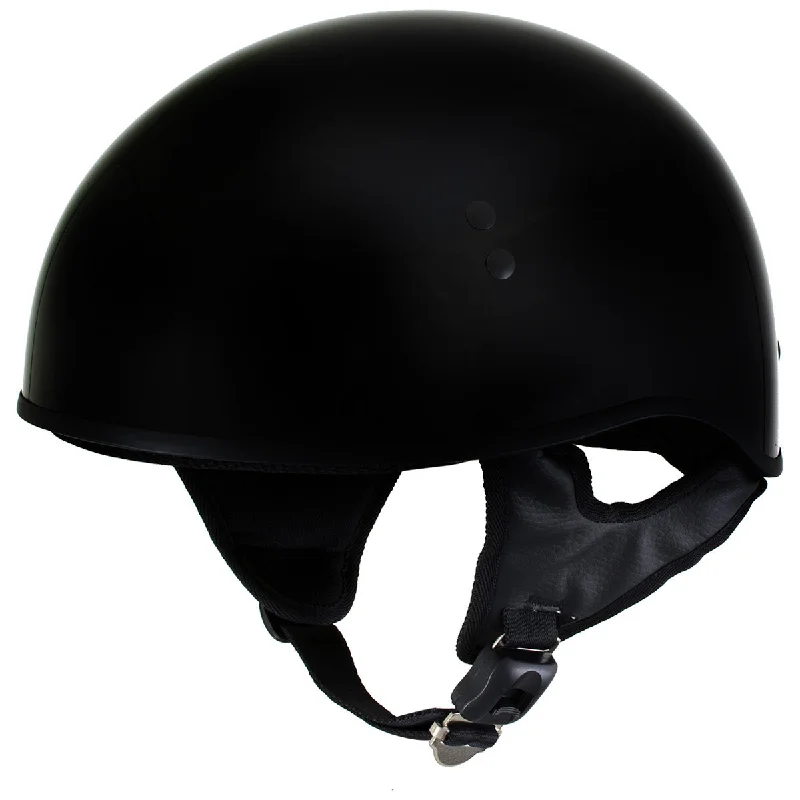 Hot Leathers HLD1002 'Gloss Black' Motorcycle DOT Approved Skull Cap