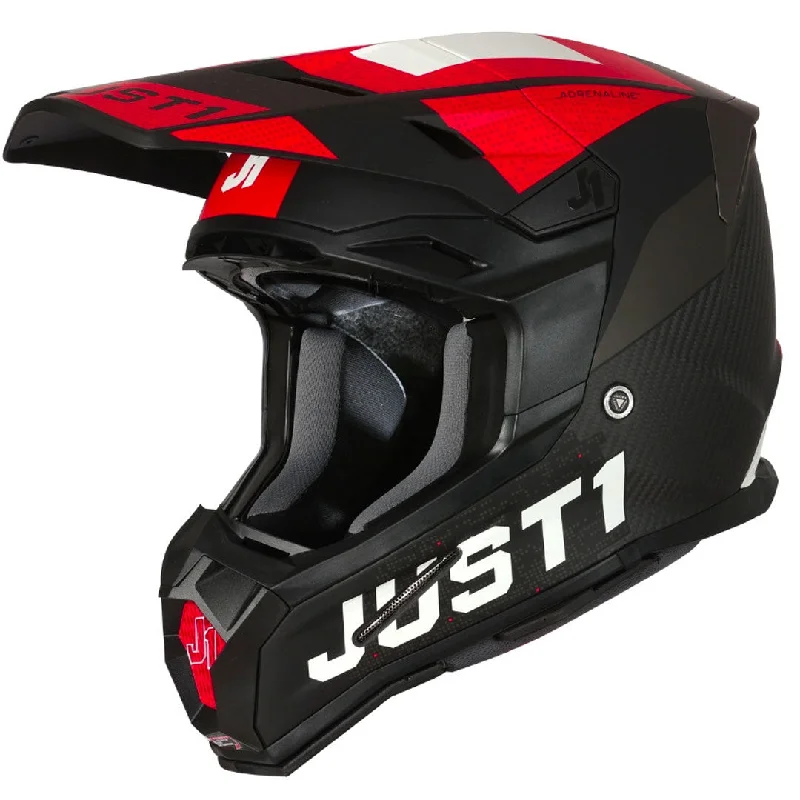 Just1 - J22 Youth Adrenaline Black/Red Carbon Helmet