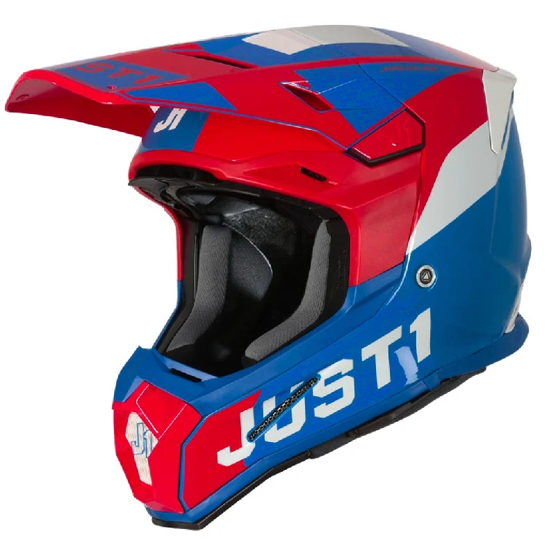 Just1 - J22 Youth Adrenaline Red/Blue/White Carbon Helmet