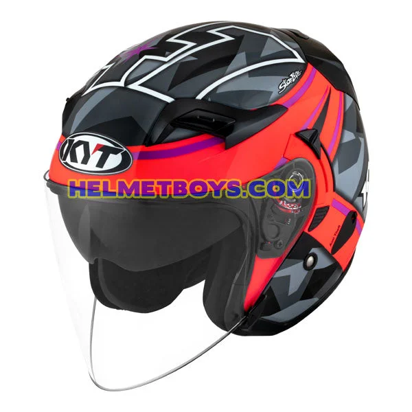 KYT Motorcycle Sunvisor Helmet ESPARGARO FUXIA