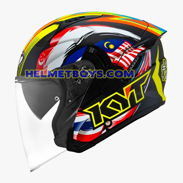 KYT NFJ Motorcycle Sunvisor Helmet 3 NATION