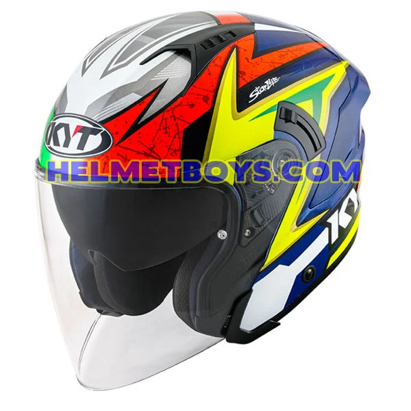 KYT NFJ Motorcycle Sunvisor Helmet DALLA PORTA