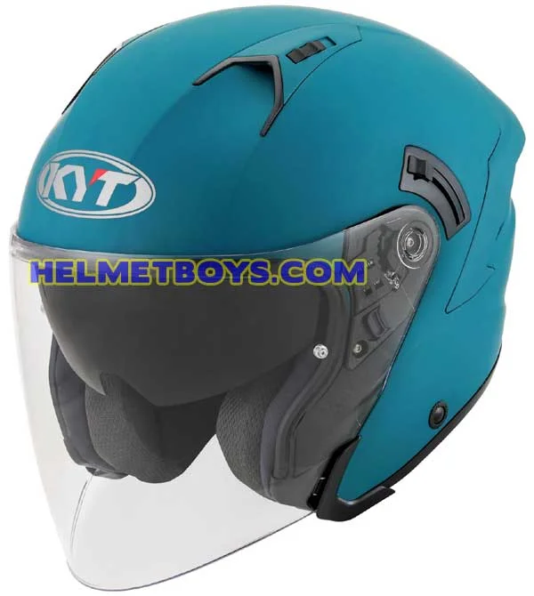 KYT NFJ Motorcycle Sunvisor Helmet EMERALD GREEN