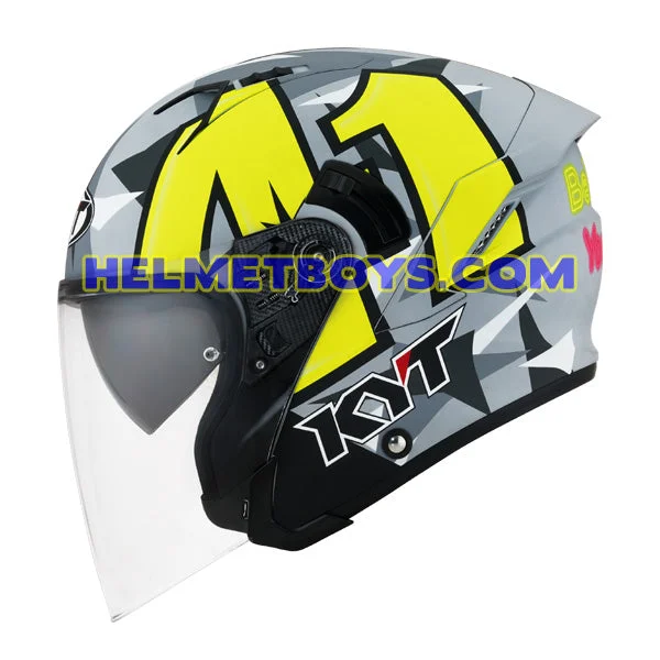 KYT NFJ Motorcycle Sunvisor Helmet ESPARGARO 2019