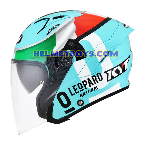 KYT NFJ Motorcycle Sunvisor Helmet LEOPARD DENNIS