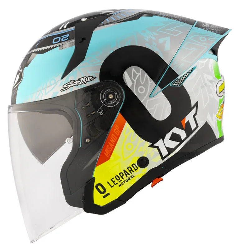 KYT TTR JET Motorcycle Sunvisor Helmet DENNIS FOGGIA MISANO