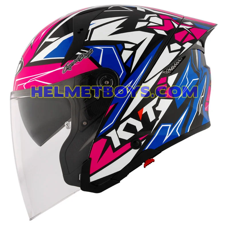 KYT TTR JET Motorcycle Sunvisor Helmet KASMA DANIEL