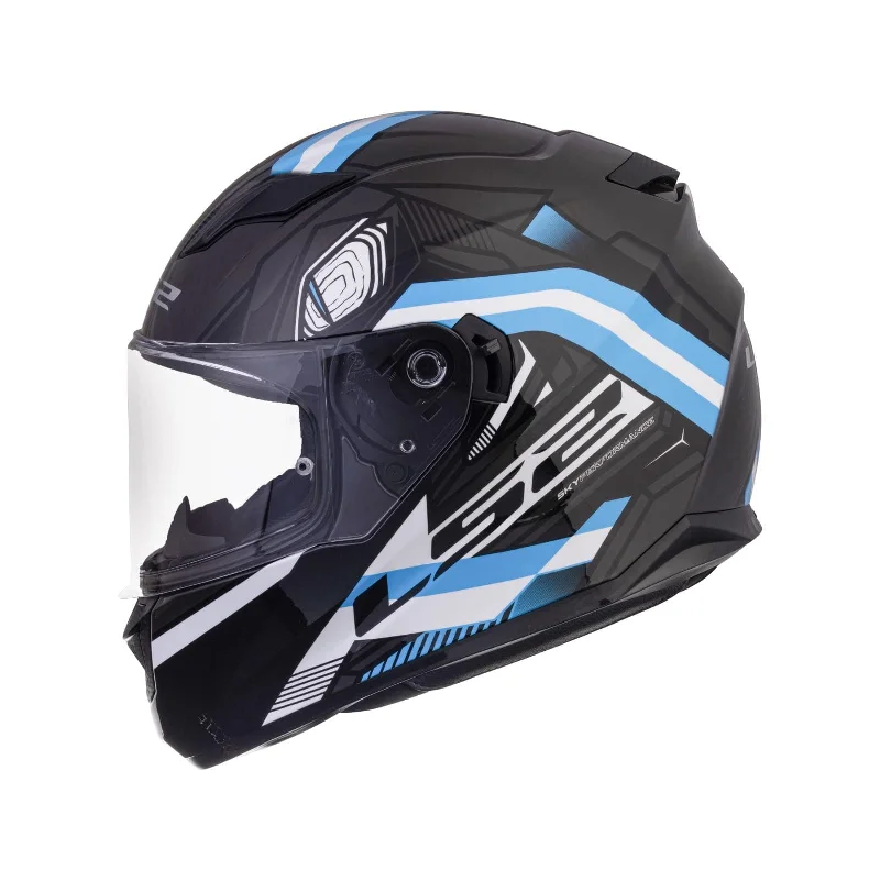 LS2 FF320 STREAM EVO REFLEX HELMET GLOSS BLACK BLUE WITH PINLOCK